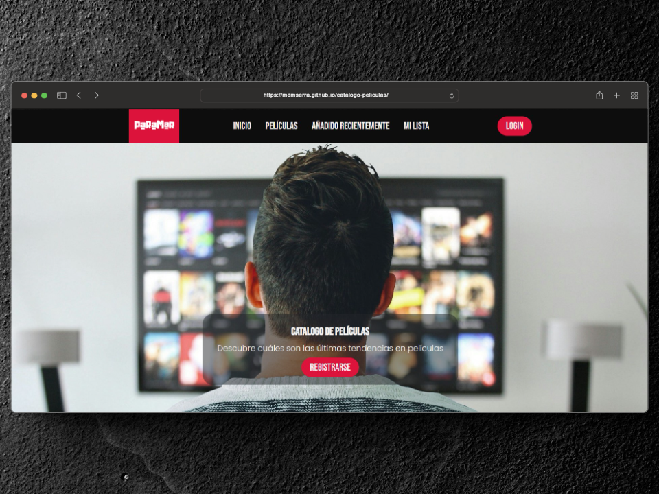 web project catalogo de peliculas